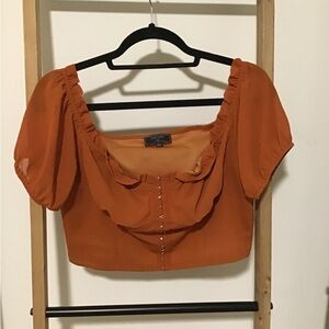 Chocolate | Size L | Orange Crop Top